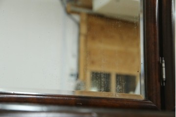 和製ヴィンテージ　希少モデル　松本民芸家具　深みのある色合いで落ち着いた雰囲気溢れる三面鏡付きドレッサー　(R-068653)