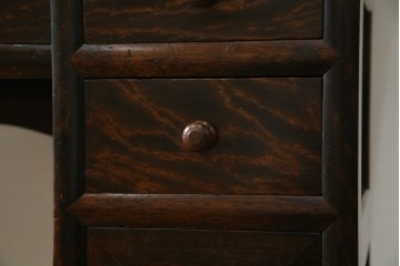 和製ヴィンテージ　希少モデル　松本民芸家具　深みのある色合いで落ち着いた雰囲気溢れる三面鏡付きドレッサー　(R-068653)