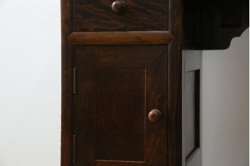 和製ヴィンテージ　希少モデル　松本民芸家具　深みのある色合いで落ち着いた雰囲気溢れる三面鏡付きドレッサー　(R-068653)