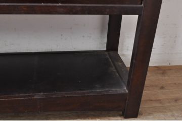 和製ビンテージ　松本民芸家具　上質な和の趣き溢れるクズ布茶棚(飾り棚、収納棚、戸棚、サイドボード、ヴィンテージ)(R-068654)