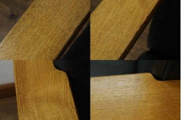 和製ビンテージ　富士ファニチャー　牛革　ゆったりとしたくつろぎの時間を演出するセパレートスタイルの3人掛けソファ　(R-068662)