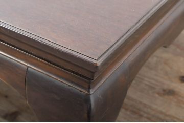 和製ビンテージ　天板一枚板が魅力の重厚な座卓(ローテーブル、センターテーブル)(R-068664)
