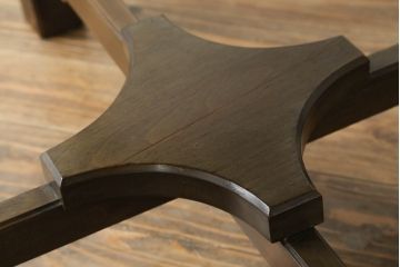 和製アンティーク　古い洋館で使われていた大正ロマンの雰囲気漂うカバ材のラウンドテーブル(丸テーブル、コーヒーテーブル、サイドテーブル)(R-068665)