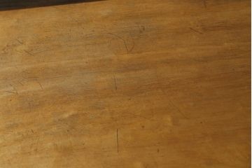 和製アンティーク　古い洋館で使われていた大正ロマンの雰囲気漂うダイニングテーブル(オーバルテーブル、食卓、2人掛け、4人掛け)(R-068666)