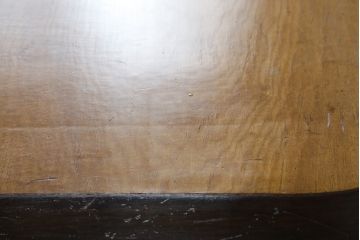 和製アンティーク　古い洋館で使われていた大正ロマンの雰囲気漂うダイニングテーブル(オーバルテーブル、食卓、2人掛け、4人掛け)(R-068666)