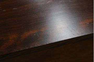 和製ビンテージ　えぞインテリア(えぞ民芸)　特徴的な色味が魅力的なライティングビューロー(簿記机、ワークデスク、在宅用、在宅ワーク用、引き出し、収納棚、戸棚、ヴィンテージ)(R-068673)