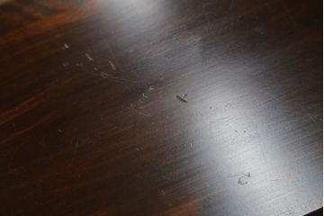 和製ビンテージ　えぞインテリア(えぞ民芸)　特徴的な色味が魅力的なライティングビューロー(簿記机、ワークデスク、在宅用、在宅ワーク用、引き出し、収納棚、戸棚、ヴィンテージ)(R-068673)