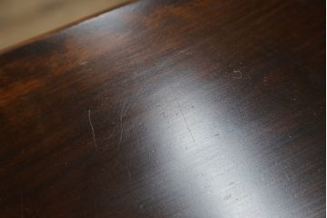 和製ビンテージ　えぞインテリア(えぞ民芸)　特徴的な色味が魅力的なライティングビューロー(簿記机、ワークデスク、在宅用、在宅ワーク用、引き出し、収納棚、戸棚、ヴィンテージ)(R-068673)