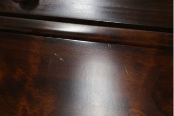 和製ビンテージ　えぞインテリア(えぞ民芸)　特徴的な色味が魅力的なライティングビューロー(簿記机、ワークデスク、在宅用、在宅ワーク用、引き出し、収納棚、戸棚、ヴィンテージ)(R-068673)