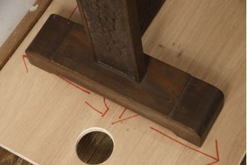  和製ビンテージ　伝統工芸　軽井沢彫り　咲き誇る桜の彫刻が美しいスタンドミラー(姿見、鏡、ヴィンテージ)(R-068685)