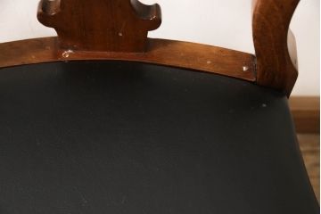 イギリスアンティーク　マホガニー材　透かし彫りが上品な印象を与えるバルーンバックチェア2脚セット(ダイニングチェア、椅子、イス)(R-068688)