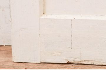 アンティーク建具　ペイント仕上げ限定　レトロな空間づくりにおすすめな古い学校のガラス戸2枚セット(引き戸)(R-068708)