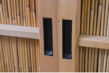 アンティーク建具　情緒あふれる空間づくりにおすすめの夏戸4枚セット(簾戸、御簾戸、簀戸、葭戸、夏障子、すど、引き戸)(R-068712)