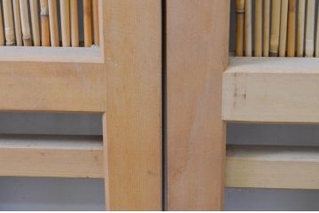アンティーク建具　情緒あふれる空間づくりにおすすめの夏戸4枚セット(簾戸、御簾戸、簀戸、葭戸、夏障子、すど、引き戸)(R-068712)