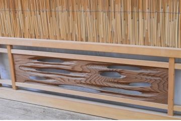 アンティーク建具　情緒あふれる空間づくりにおすすめの夏戸4枚セット(簾戸、御簾戸、簀戸、葭戸、夏障子、すど、引き戸)(R-068712)