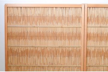 アンティーク建具　情緒あふれる空間づくりにおすすめの夏戸4枚セット(簾戸、御簾戸、簀戸、葭戸、夏障子、すど、引き戸)(R-068712)