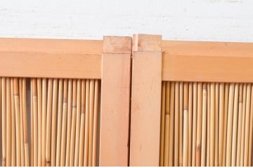 アンティーク建具　情緒あふれる空間づくりにおすすめの夏戸4枚セット(簾戸、御簾戸、簀戸、葭戸、夏障子、すど、引き戸)(R-068712)