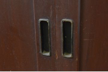 アンティーク建具　古民家スタイルにおすすめの漆塗り舞良戸4枚セット(板戸、引き戸)(R-068713)