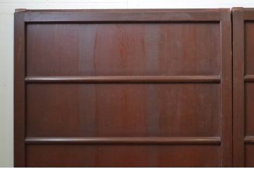 アンティーク建具　古民家スタイルにおすすめの漆塗り舞良戸4枚セット(板戸、引き戸)(R-068713)