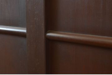 アンティーク建具　古民家スタイルにおすすめの漆塗り舞良戸4枚セット(板戸、引き戸)(R-068713)