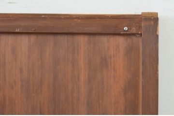 アンティーク建具　風情のある佇まいが魅力的な格子入りガラス帯戸4枚セット(引き戸、ガラス戸)(R-068714)