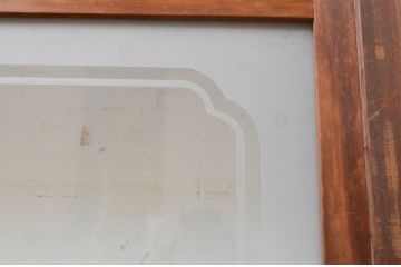 アンティーク建具　風情のある佇まいが魅力的な格子入りガラス帯戸4枚セット(引き戸、ガラス戸)(R-068714)