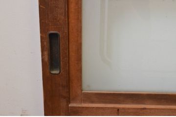 アンティーク建具　風情のある佇まいが魅力的な格子入りガラス帯戸4枚セット(引き戸、ガラス戸)(R-068714)
