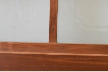 アンティーク建具　風情のある佇まいが魅力的な格子入りガラス帯戸4枚セット(引き戸、ガラス戸)(R-068714)