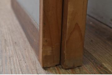アンティーク建具　片面ガラス　落ち着いた和の雰囲気を演出する組子入り書院戸2枚セット(引き戸、ガラス戸、窓)(R-068718)