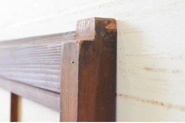 アンティーク建具　和の風情を感じられる裏障子付き格子戸1枚(引き戸、障子戸、ガラス帯戸)(R-068720)