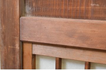 アンティーク建具　落ち着いた和の雰囲気を演出する幅狭障子帯戸4枚セット(引き戸、障子戸)(R-068721)
