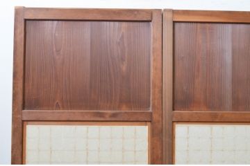 アンティーク建具　落ち着いた和の雰囲気を演出する幅狭障子帯戸4枚セット(引き戸、障子戸)(R-068721)
