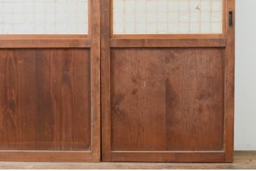 アンティーク建具　落ち着いた和の雰囲気を演出する幅狭障子帯戸4枚セット(引き戸、障子戸)(R-068721)