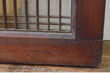 アンティーク建具　欅(ケヤキ)材　和の雰囲気溢れる格子欄間1枚(明り取り、明かり取り)(R-068722)