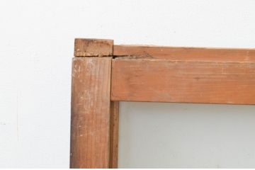 アンティーク建具　大正ロマン　どこか懐かしい雰囲気漂うガラス窓2枚セット(引き戸、ガラス戸)(R-068723)