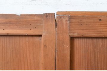 アンティーク建具　落ちついた和の空間を演出する幅狭ガラス帯戸4枚セット(引き戸、ガラス戸)(R-068724)