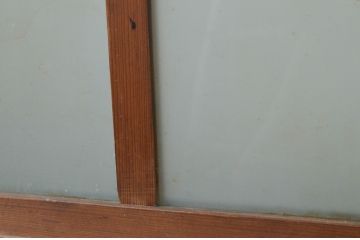 アンティーク建具　落ちついた和の空間を演出する幅狭ガラス帯戸4枚セット(引き戸、ガラス戸)(R-068724)