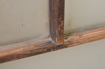 アンティーク建具　大正ロマン　経年を感じさせる木味が魅力のガラス戸2枚セット(引き戸)(R-068727)