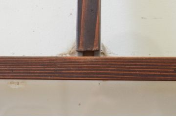 アンティーク建具　大正ロマン　経年を感じさせる木味が魅力のガラス戸2枚セット(引き戸)(R-068727)