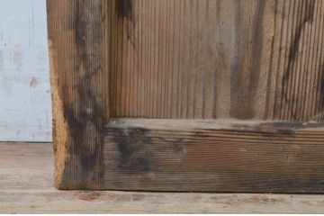 アンティーク建具　大正ロマン　経年を感じさせる木味が魅力のガラス窓1枚(引き戸、ガラス戸)(R-068728)