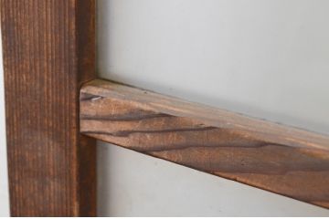 アンティーク建具　和モダンな空間づくりにおすすめの幅狭ガラス戸2枚セット(引き戸、ガ格子戸)(R-068731)