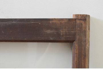 アンティーク建具　レトロな雰囲気漂うガラス窓2枚セット(引き戸、ガラス戸)(R-068732)