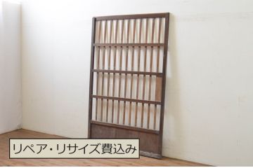 アンティーク建具　和の雰囲気を高める障子蔵戸1枚(引き戸、格子戸、障子戸、玄関戸)(R-068735)