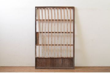 アンティーク建具　和の雰囲気を高める障子蔵戸1枚(引き戸、格子戸、障子戸、玄関戸)(R-068735)