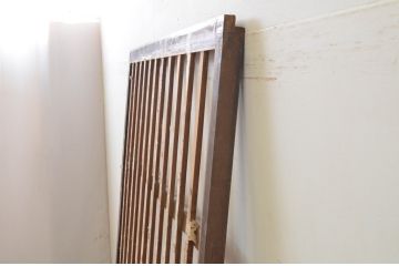アンティーク建具　和の雰囲気を高める障子蔵戸1枚(引き戸、格子戸、障子戸、玄関戸)(R-068735)