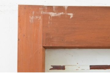 アンティーク建具　ナチュラルな風合いが温かみを感じるガラスドア1枚(木製扉)(R-068737)