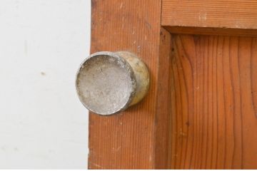 アンティーク建具　ナチュラルな風合いが温かみを感じるガラスドア1枚(木製扉)(R-068737)