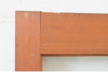 アンティーク建具　ナチュラルな風合いが温かみを感じるガラスドア1枚(木製扉)(R-068737)