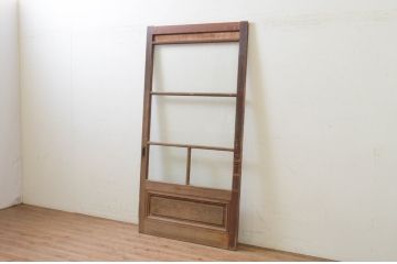 アンティーク建具　ノスタルジックな雰囲気を醸し出すガラス戸1枚(引き戸)(R-068739)