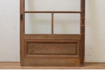 アンティーク建具　ノスタルジックな雰囲気を醸し出すガラス戸1枚(引き戸)(R-068739)